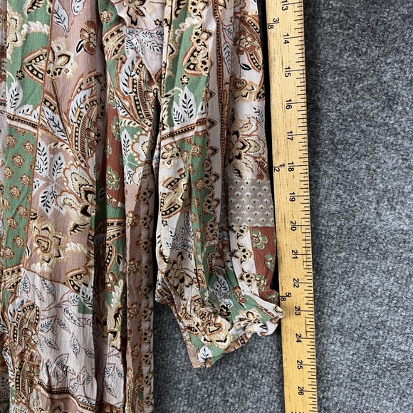 NEW Dress Forum Women's Maxi Dress Patchwork Floral‎ Long Sleeve Casual size M - Picture 7 of 10